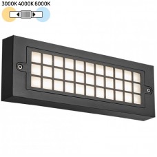 Φωτιστικό Επίτοιχο LED 6W 230V CCT Πλαστικό Μαύρο IP65 7866